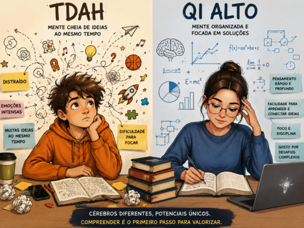 É TDAH ou QI Alto? O Guia Premium para Entender seu Cérebro Acelerado
